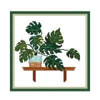 （Jinxiu cross-stitch） Monstera Deliciosa Liebm ชุดปักครอสตินกฤดูหนาวหิมะ18ct 14ct 11ct นับพิมพ์เย็บปักถักร้อย DIY แฮนด์เมดเย็บปักถักร้อยหัตถกรรม