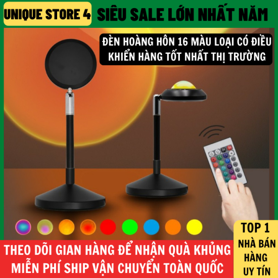 Đèn hoàng hôn 16 màu siêu đẹp loại có điều khiển, - ảnh sản phẩm 1