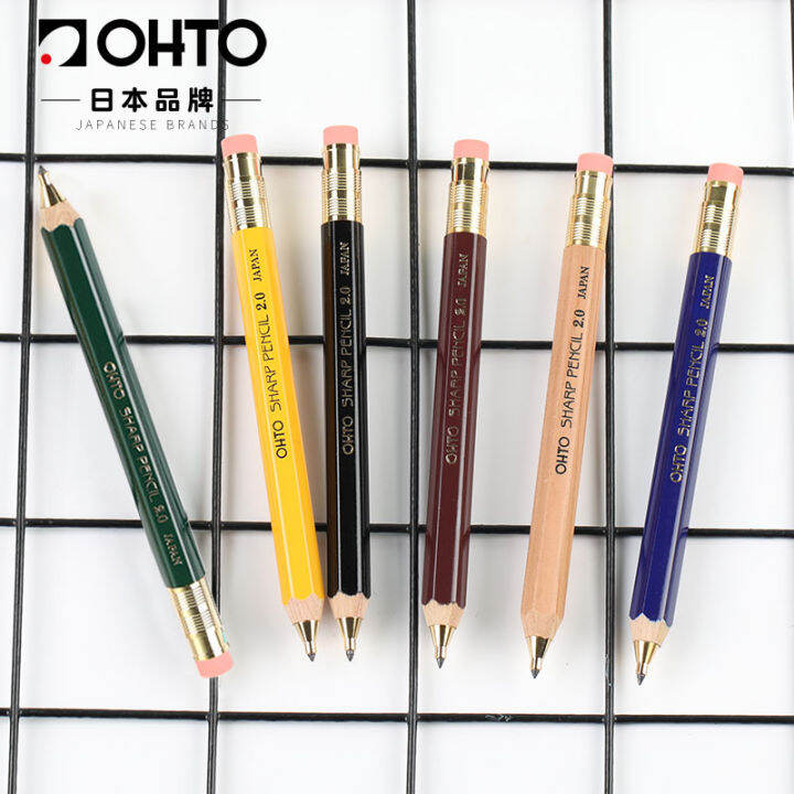 OHTO SHARP Wooden Mechanical Pencil 2.0mm Automatic Pencil Art Comics