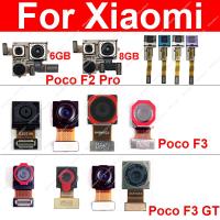 กล้องหลักด้านหลังด้านหน้าสําหรับ Xiaomi Poco F2 Pro F3 X3 X3 Pro NFC ด้านหน้าขนาดเล็กหันหลังกล้องขนาดใหญ่สายดิ้นเปลี่ยนชิ้นส่วน