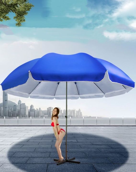 ร่มชายหาดขนาดใหญ่-ร่มสนาม-ร่มแม่ค้า-ร่มขายของ-ร่มใหญ่-ขนาด-1-8-เมตร-beach-umbrella-ร่มคันใหญ่-กันแสงแดดยูวีได้