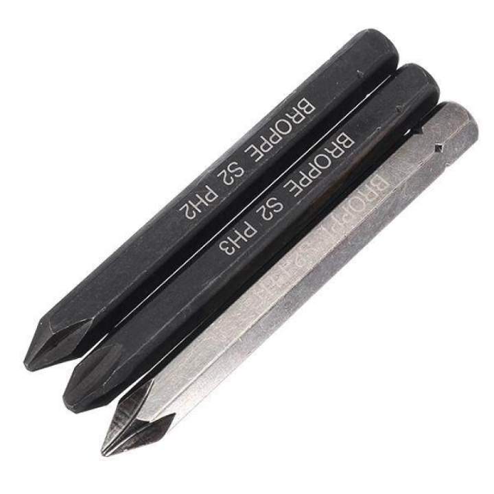 3pcs Cross Impact Screwdriver Bits 8mm Hex Shank 80mm CrossScrewdriver