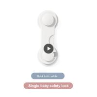 Childrens Drawer Safety Lock Double Lock Baby Anti-pinch Hand Protection Strip Child Door Lock Buckle Long Soft Lock Hook Lock