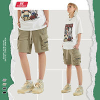 BE THRIVED Summer New 100 Cotton Skateboard Reflector Cargo Shorts Functional High Street Fashion nd Sports Five-point Pants