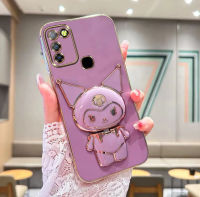 เคส Infinix Smart 5 Smart 6 Hot 10 Play เคส6D สุดหรูน่ารักตัวยึดกระจก Kulomi ซิลิโคนเคสโทรศัพท์