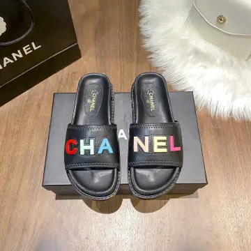 Chanel Logo Transparent PVC Mule Slide Shoes Black  lupongovph