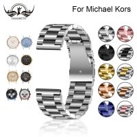 ☎ 2022 New Stainless Steel Watchband for Michael kors 18mm 20mm 22mm Men Women Quick Release Watch Band Metal Strap Wrist Bracelet Silver