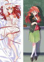 (ปลอกหมอนเท่านั้น) อนิเมะ The Quintuplets Nakano Itsuki Dakimakura Cover ฝาครอบหมอนข้างสองด้านกอดหมอนข้างเต็มรูปแบบ