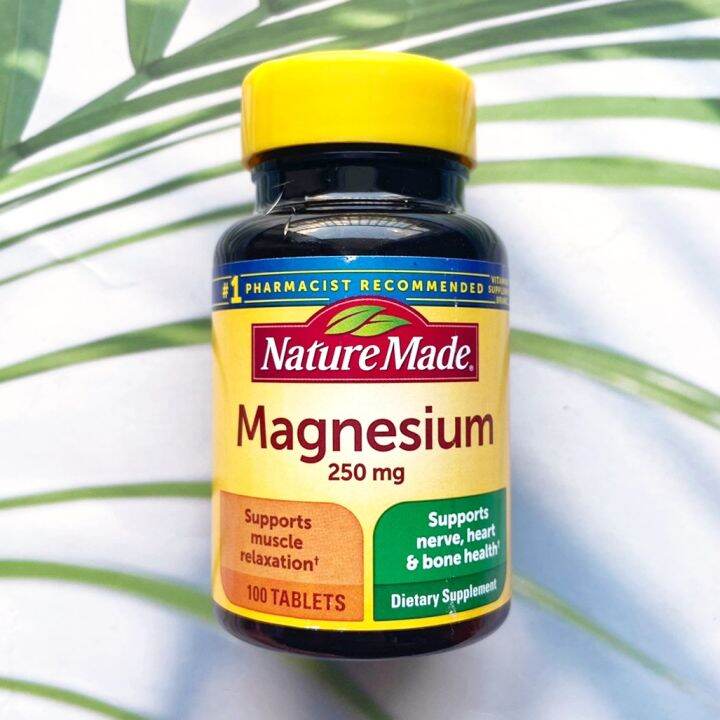 แมกนีเซียม Magnesium 250 Mg 100 Tablets (Nature Made®) | Lazada.co.th