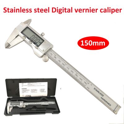 【cw】 Stainless steel Caliper Digital vernier caliper  0 150MM 6 inch 0.01mm digital display electronic ruler length measuring tools