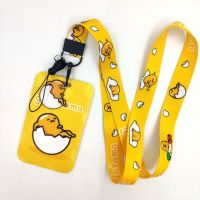 ☎ Sanrio Gudetama ซองใส่บัตร Card Holder With Lanyard สายคล้องบัตร Neck Strap ซองใส่บัตรพนักงาน Card Holder บัตรเครดิต Cute card holder lanyard kids personalised plastic korean Kawaii Japan โดราเอมอน