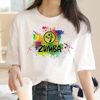 แฟชั่น2023 Zumba เสื้อยืดกราฟิกญี่ปุ่นสำหรับผู้หญิงเสื้อยืดคอกลมแขนสั้นสำหรับผู้หญิงเสื้อมังงะผู้หญิงอายุ00S