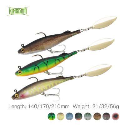【DT】hot！ Spinter Soft Fishing 140/170/210mm Silicone Sinking Swimabait Tail Printing Bait Trout Pike