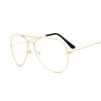 【CW】 Aviation Gold Frame Sunglasses Male Classic Eyeglasses Transparent Optical Woman Man Glasses