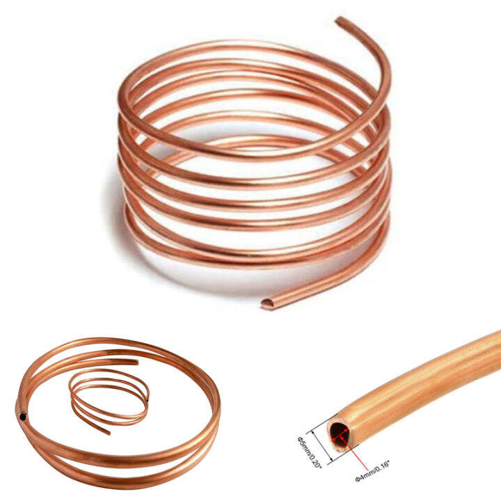 1M Soft Microbore Copper Tube Pipe OD 8mm ID 6mm For Refrigeration