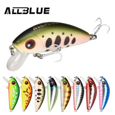 【hot】☇☈ ALLBLUE New L 44mm Sinking Wobbler Fishing Artificial Hard Bait Trout Crankbait Trebles Hooks Tackle