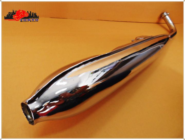 honda-s90-cs90-s90z-cd90-90cc-benly-exhaust-muffler-chrome-pipe-1-pc-ท่อไอเสีย-ชุบโครเมี่ยม-สินค้าคุณภาพดี