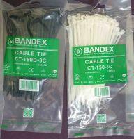 เคเบิ้ลไทร์ 6 นิ้ว สีดำ BANDEX Cable Tie สีขาว ถุงละ 100 เส้น