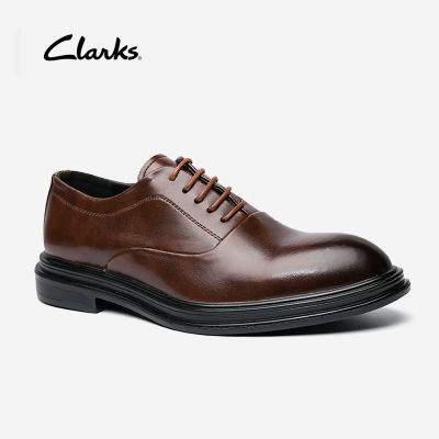 TOP☆Clarks_ผู้ชายแต่งตัว Conwell ผ้ากันเปื้อนหนังลูกไม้รองเท้าW-28566