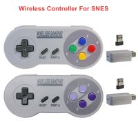 [Enjoy the small store] ตัวควบคุมเกมไร้สายสำหรับ SNES 2.4GHZ Joypad จอยสติ๊ก Gamepad สำหรับ Super Nintendo MINI Console USB อุปกรณ์เสริมระยะไกล2 IN 1