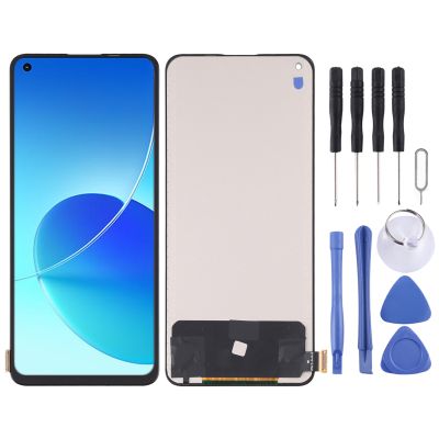 TFT วัสดุหน้าจอ LCD และ Digitizer ประกอบเต็มตัวเครื่อง (ไม่สนับสนุนการระบุลายนิ้วมือ) สำหรับ OPPO Reno6 4G / Reno6 Z / Reno7 5G CPH2237 CPH2235