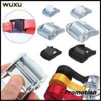 WUXU สีดำ/เงิน Knuckle Closure ปีนเขาตั้งแคมป์กลางแจ้ง Outdoor Tools Tie-down Cargoes Strap Ratchet Buckle Fixed Tensioner