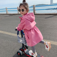 New Girls Autumn Clothes New Childrens Korean Version Of The Windbreaker Jacket Baby Foreign Style Coat Skirt 2 4 6 8T 2023