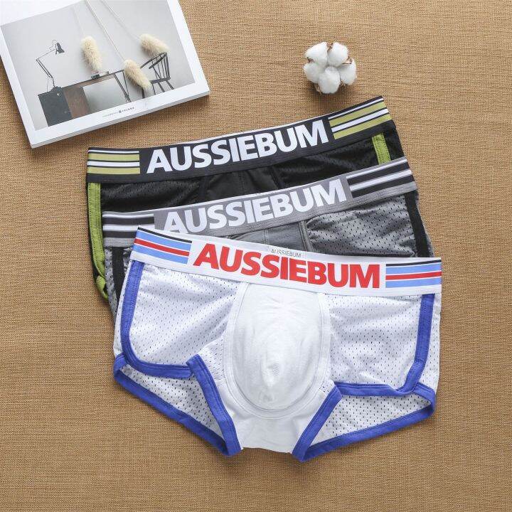 [Mr. Yuanyi] Aussiebum men 39;s boxers pure cotton mesh fashionable