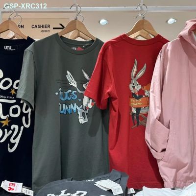 UNIQLO U Home Men/Womens Clothing In The Summer Of 2023 Paragraph 457401/457400 Bugs Bunny Cartoon Printing Short Sleeve T-Shirt