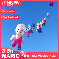 9KM 3.5M MAO Kite Line ซักรีดจี้ Soft Inflatable Show Kite สำหรับ Kite เทศกาล30D Ripstop ผ้าไนลอนพร้อมกระเป๋า