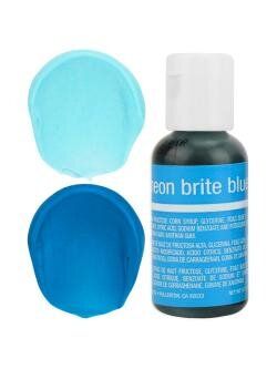 สีเจลผสมอาหาร สีน้ำเงินนีออน / Chefmaster Neon Blue Gel Food Coloring 20ml (5454) /0.7 oz