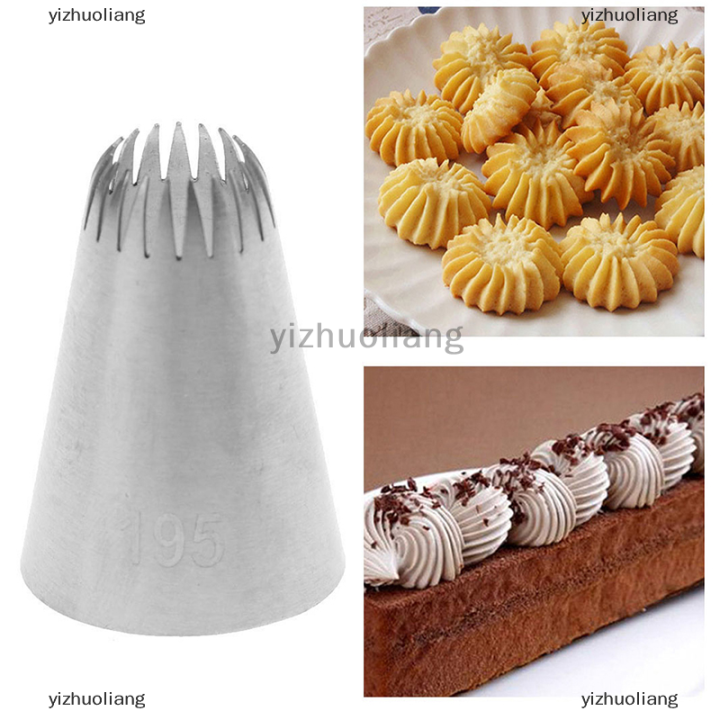 yizhuoliang-195-cake-head-metal-icing-piping-หัวฉีดสแตนเลสเค้กครีม-decor-tip