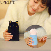 Uareliffe Sothing Cute Cat/Cat Claw Hot Water Bag 63℃ Constant Temperature Heating Winter Warmer Creative Vertical Design Soft Silicone Material Hands Heater Automatic Air Pressure Detection Electric Heater With Warming Base Home Office School Dorm Use