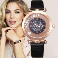 （A Decent035）Wou LeatherWristwatch Dollmujer Montre Femme