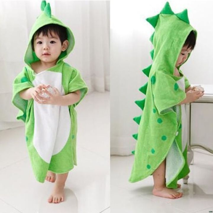 xiaoli-clothing-hooded-with-paw-dinosaur-ponchos-hooded-children-39-s-bath-towel-kids-beachtowel-infant-bathrobe