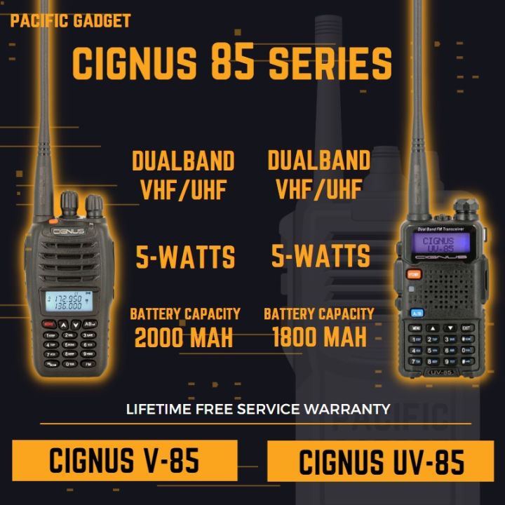 Cignus UV85 Dualband two way radio walkie talkie Lazada PH