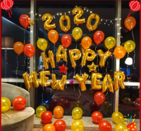 ?เซ็ตปาร์ตี้ปีใหม่?ลูกโป่ง50ลูก+ตัวอักษรHappy​New​YearYear​