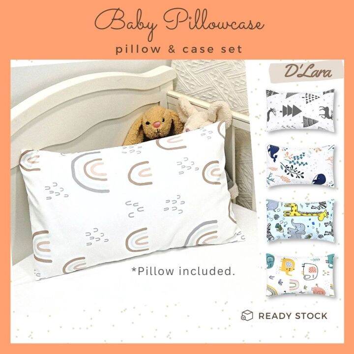 D'LARA Baby Pillow Baby Cot Pillow & Pillowcase Set Bantal Baby
