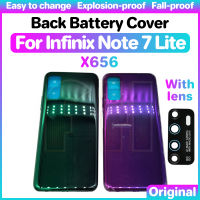 เคสกระจกฝาหลังปิดโทรศัพท์ด้านหลังสำหรับ Infinix Note 7 Lite เคสหลัง X656ฝาหลังประตูกระจกกระจกเลนส์กล้องถ่ายรูป