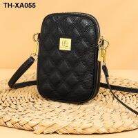 Small leather bag handbag 2023 new contracted fashion ling little sweet wind one shoulder inclined bag cell phone package