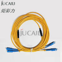 Jucaili 1 PC Printer Scsc Fiber Cable UPC Simplex 4.0มม. PVC Double Core Fiber Patch Cable สำหรับ Hoson Board เครื่องพิมพ์ขนาดใหญ่