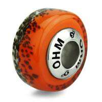 บีดแก้ว มูราโน่ Seeded Papaya OHM Murano Glass Bead Charm