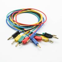 ✽ﺴ◊ 2pcs 2mm Test Wire Line K2 Banana Plug Connector Solder Tail Foldable Stackable Experiment Cable Gold-plated Pure Copper 50cm