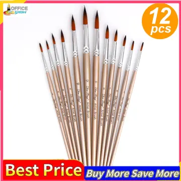 12Pcs Fine Paint Brushes Set Nylon Hair Variety Style Different Size For  Acrylic Oil Watercolor Artist Drawing Pen Supplies