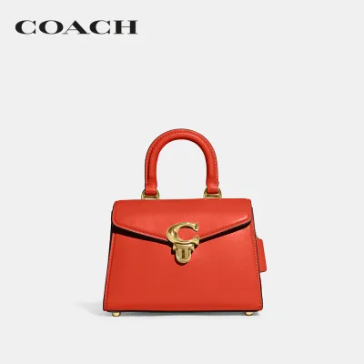 COACH กระเป๋าถือผู้หญิงรุ่น Sammy Top Handle 21 สีส้ม CJ812 B4B4D