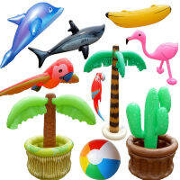 Inflatable ต้นมะพร้าวถังน้ำแข็ง Inflatable HOUSING Palm Tree Parrot Shark Party Event Props Inflatable Cactus