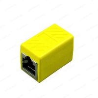 หัวต่อ RJ45ต่อ RJ45ตัวคู่ต่อเครือข่ายสำหรับอีเธอร์เน็ต Cat 6 LAN สายอะแดปเตอร์คอนเน็คเตอร์คุปเปอร์แยกส่วนแบบสายต่อความยาวสายอีเทอร์เน็ต