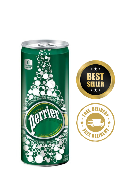 Perrier Original Sparkling Mineral Water 330ml x 24 Cans | Lazada Singapore