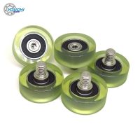 2pcs OD 32mm Installation Clearance 2mm PU Coated Drawer Rollers With M8 Screw And 608 Bearing PU60832-12C2L10M8