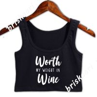 【HOT】✴ Weight In Wine Crop Top Design Size S-2xl Sleeveless